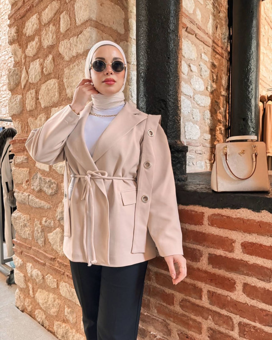 TASARIM BLAZER CEKET BEJ